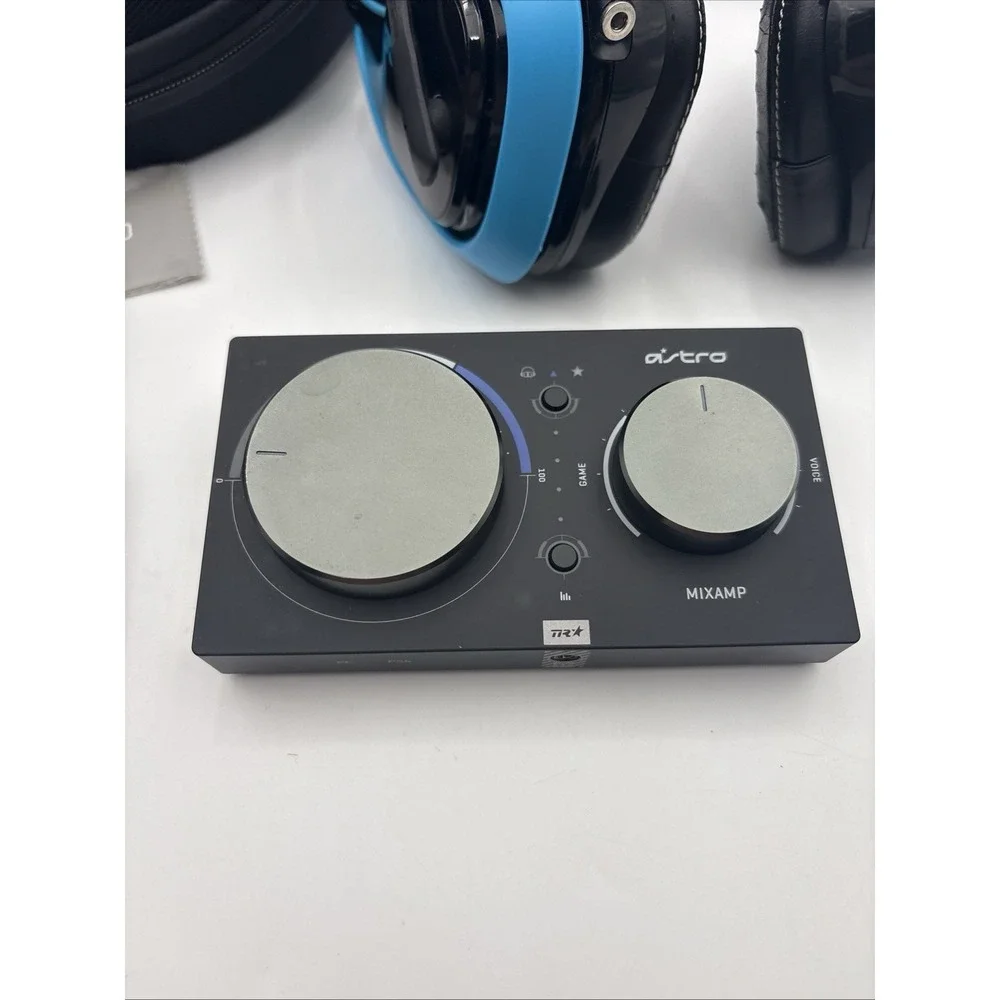 Astro A40 TR Headset Black Blue with MixAmp Pro TR Gaming Bundle TESTED